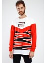 Lafaba Men's Red Printed Sweatshirt