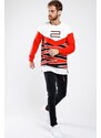 Lafaba Men's Red Printed Sweatshirt