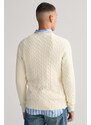 SVETR GANT COTTON CABLE C-NECK bílá M