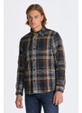 KOŠILE GANT HEAVY TWILL CHECK OVERSHIRT modrá M