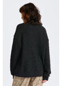 MIKINA GANT REL BOUCLE APPLIQUE C-NECK SWEAT černá XS