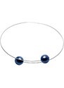 GeorGina Dámské šperkové sety venuše, náhrdelníky, náramky, náušnice a prsteny s tmavě modrými perličkami cik cak