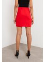 Lafaba Women's Red Slit Mini Skirt