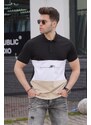 Madmext Men's Polo Neck Black T-Shirt 5819