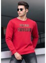 Madmext Red Printed Crewneck Sweatshirt 4751