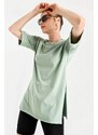 Bigdart 4123 Slit Oversize T-Shirt - Çağla