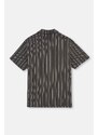 Dagi Anthracite Shirt Collar Striped Knitted Pajamas Set