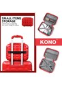 Kono K2292L Sada kufrů 4ks spinner 29cm 54cm 62cm 72cm Červená ABS