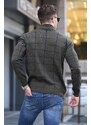 Madmext Khaki Checkered Knitwear Sweater 5796
