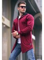Madmext Claret Red Ripped Detailed Cardigan 4093