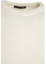 Trendyol Ecru Slim Fit Crew Neck Textured Sweater