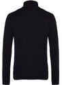 Trendyol Navy Blue Men's Slim Fit Half Turtleneck Buttoned Knitwear Sweater