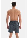 Dagi Khaki Tie Pattern Mid Sea Shorts