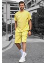 Madmext Oversized Men's Yellow Shorts Set 5391