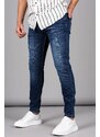 Madmext Straight Leg, Comfortable Cut Men's Blue Jeans 6328