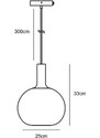 Nordlux Kouřově šedé skleněné závěsné světlo ALTON 25 cm