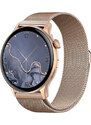 Chytré hodinky Madvell Talon s bluetooth voláním pudrová zlatá s kovovým magnetickým řemínkem