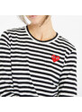 Dámské tričko Comme des Garçons PLAY Heart Logo Long Sleeve Tee Black/ White