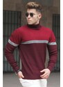 Madmext Claret Red Turtleneck Sweater 5149