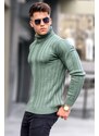 Madmext Light Khaki Turtleneck Knitwear Sweater 5764