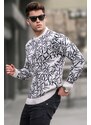 Madmext Stone Patterned Crewneck Knitwear Sweater 5767