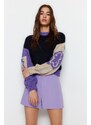 Trendyol Navy Blue Soft Textured Color Block Knitwear Sweater