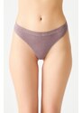 LOS OJOS Purple Seamless Brazilian Pattern Panties