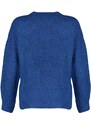 Trendyol Sax Wide Fit Soft Textured Basic Knitwear Sweater