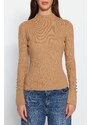 Trendyol Camel End Detailed Knitwear Sweater