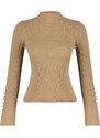 Trendyol Camel End Detailed Knitwear Sweater