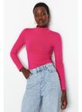 Trendyol Fuchsia Turtleneck Snap Knitted Bodysuit