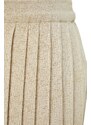 Trendyol Stone Glitter Pleated Knitwear Skirt