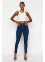 Trendyol Dark Blue Push Up High Waist Skinny