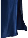 Trendyol Indigo Satin Lace and Slit Detailed Woven Nightgown