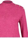 Trendyol Fuchsia Soft Textured High Neck pletený svetr