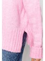 Trendyol Pink Soft Textured Thick Crew Neck Knitwear Sweater