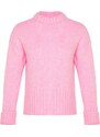 Trendyol Pink Soft Textured Thick Crew Neck Knitwear Sweater