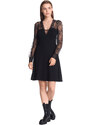 Black Dancing - elegantní šaty s krajkou A-line černé Vive Maria