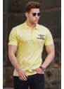 Madmext Yellow Polo-Collar Men's T-Shirt 5247