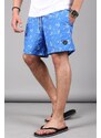 Madmext Anchor Patterned Blue Men's Marine Shorts 6366