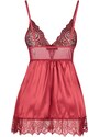 Trendyol Burgundy Satin Lace Detailed Babydoll