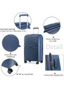 British Traveller K2393L Sada 3 kufry spinner 55cm 67cm 76cm Modrý Navy Polypropylen