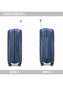 British Traveller K2393L Sada 3 kufry spinner 55cm 67cm 76cm Modrý Navy Polypropylen