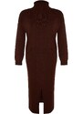 Trendyol Brown Turtleneck Knitwear Two Piece Set