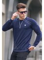 Madmext Navy Blue Basic Crew Neck Knitwear Sweater 5965