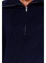 Trendyol Navy Blue Wide Fit Soft Textured Basic Knitwear Sweater