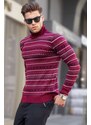 Madmext Claret Red Turtleneck Knitwear Sweater 5170