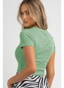 Madmext Mint Green Basic Crop Women's T-Shirt