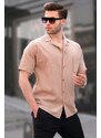 Madmext Mink Basic Short Sleeve Men's Shirt 5598