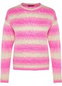 Trendyol Pink Soft Textured Color Block Knitwear Sweater